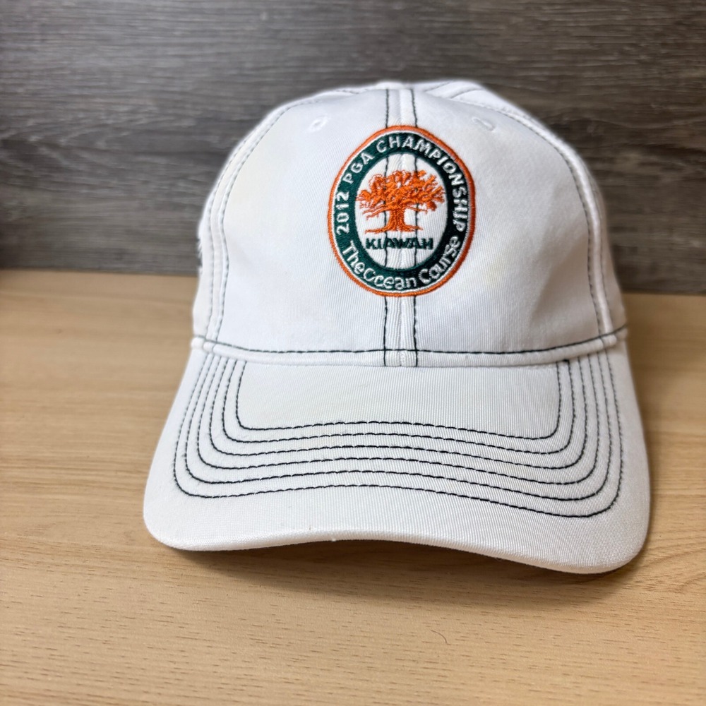 Kiawah Hat Cap Fitted S/M‎ White PGA Authentic Golf Course